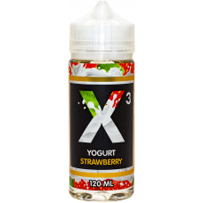 Жидкость X-3 Yoghurt 120 мл Strawberry 3 мг/мл