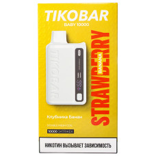 Вейп Tikobar Baby 10000 Strawberry Banana Клубника Банан Одноразовый