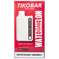 Вейп Tikobar Baby 10000 Watermelon Bubble Gum Арбузная жвачка Одноразовый