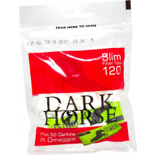Фильтры для самокруток Dark Horse Slim 6 мм 120 шт + бумага для самокруток Dark Horse