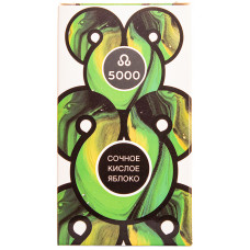 Вейп Omega 5000 тяг Сочное Кислое Яблоко Одноразовый