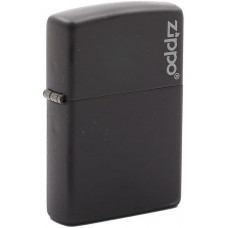 Зажигалка Zippo 218ZL Logo Black Matte Бензиновая