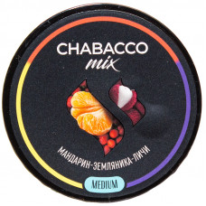 Смесь Chabacco Mix 25 гр Medium Мандарин Земляника Личи Tangerine Strawberry Lychee (кальянная без т
