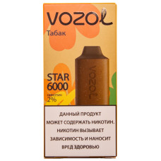 Вейп Vozol Star 6000 тяг Табак 2% Одноразовый