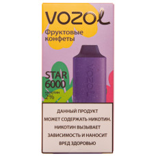 Вейп Vozol Star 6000 тяг Фруктовые конфеты 2% Одноразовый
