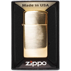 Зажигалка Zippo 1654B Slim Brass WO/S B Бензиновая