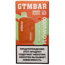 Вейп GTMBAR Flow 6000 Watermelon Ice Арбуз Лед Одноразовый GTM Bar