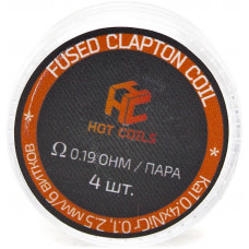 Спираль Hot Coils 4 шт Fused Clapton Coil Kа1xNi 0.19 Ом/пара (0.4x0.1)