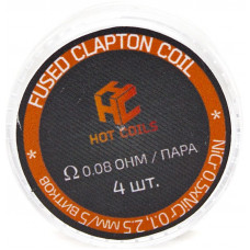 Спираль Hot Coils 4 шт Fused Clapton Coil Ni 0.08 Ом/пара (0.5x0.1)
