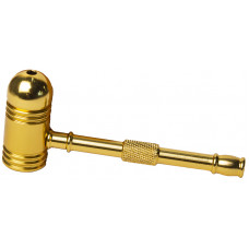 Трубка метал Молот Gold Золотая L=9 см