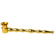 Трубка метал Бамбук Gold Золотая L=13 см