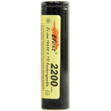 Аккумулятор 18650 Efest 2200 mAh незащищенный  (плоский) Li-ion