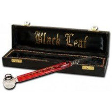 Трубка стекло Black Leaf красная L=15 см 16-06-03BX