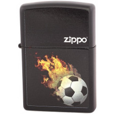 Зажигалка Zippo 28302 Soccer Black Matte Бензиновая