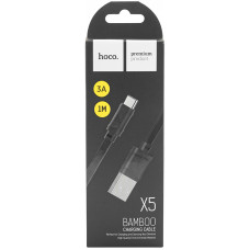Кабель Hoco USB Type-C X5 Bamboo (100см) Черный