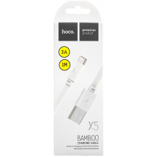 Кабель Hoco USB Type-C X5 Bamboo (100см) Белый