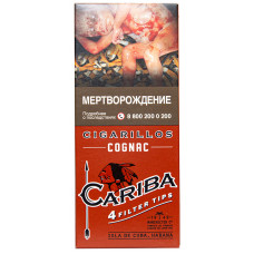 Сигариллы Cariba Filter Tips Cognac (Коньяк) с мундштуком 4 шт