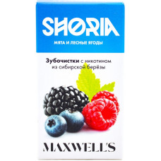 Зубочистки Maxwells SHORIA 3 мг/мл Мята и лесные ягоды с никотином из сибирской березы 30 шт