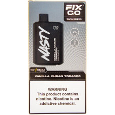 Вейп Nasty Fix Go 5000 тяг Vanilla Cuban Tobacco 2% 650 mAh Одноразовый