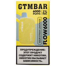 Вейп GTMBAR Flow 6000 Sour Strawberry Lemonade Клубника Лимонад Одноразовый GTM Bar