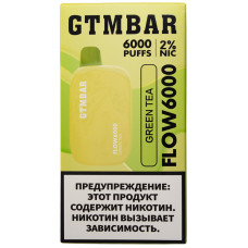 Вейп GTMBAR Flow 6000 Green Tea Зеленый Чай Одноразовый GTM Bar