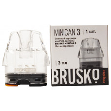 Brusko Minican 3 Pod 3 мл Прозрачный Картридж 1 шт (Белый на упаковке) Без Испарителя