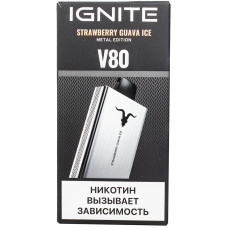 Вейп IGNITE V80 8000 Strawberry Guava Ice Одноразовый
