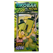 Вейп Tikobar Nova 10000 Sour Apple Soda Кислая Яблочная Содовая Одноразовый GTM Bar
