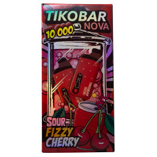 Вейп Tikobar Nova 10000 Sour Fizzy Cherry Кислая Вишневая Шипучка Одноразовый GTM Bar