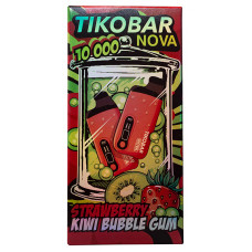 Вейп Tikobar Nova 10000 Strawberry Kiwi Bubble Gum Клубника Киви Жвачка Одноразовый GTM Bar
