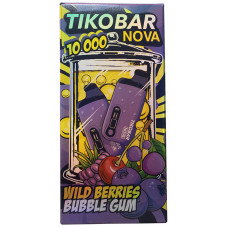 Вейп Tikobar Nova 10000 Wild Berries Bubble Gum Жвачка С Лесными Ягодами Одноразовый GTM Bar