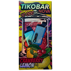 Вейп Tikobar Nova 10000 Cranberry Lemon Клюква Лимон Одноразовый GTM Bar