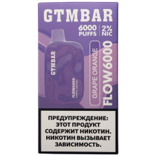 Вейп GTMBAR Flow 6000 Grape Orange Виноград Апельсин Одноразовый GTM Bar