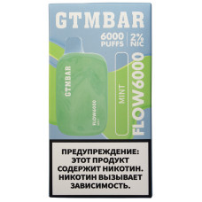 Вейп GTMBAR Flow 6000 Mint Мята Одноразовый GTM Bar