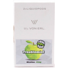 Картриджи Von Erl Frisco Troublemint Sour Apple Gum 12 мг/мл (Жвачка со вкусом сочного яблока) 2шт