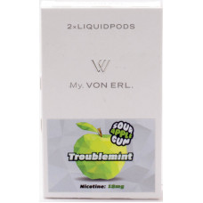 Картриджи Von Erl Frisco Troublemint Sour Apple Gum 18 мг/мл (Жвачка со вкусом сочного яблока) 2шт