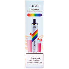 Вейп HQD CUVIE PLUS 20 мг Клубничный Милкшейк Rainbow Одноразовый