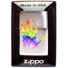 Зажигалка Zippo 200 Rainbow Hand Print Design