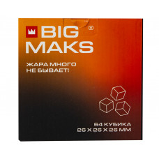 Уголь BigMaks 1 кг 26x26 мм 64 куб (Big Maks)