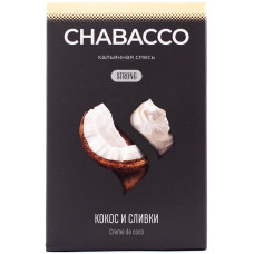 Смесь Chabacco 50 гр Strong Кокос и Сливки Creme De Coco (кальянная без табака)