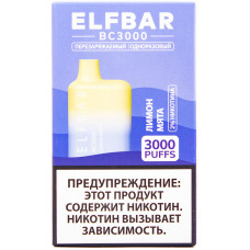 Вейп Elf Bar BC3000 Лимон Мята 20 мг 650 mAh Одноразовый