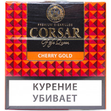 Сигариллы CORSAR Пачка 10шт 84мм Cherry Gold Золотая Вишня (CORSAR Of The Queen Королевский Корсар)