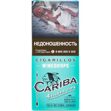 Сигариллы Cariba Filter Tips Winegrape (Винный) с мундштуком 4 шт