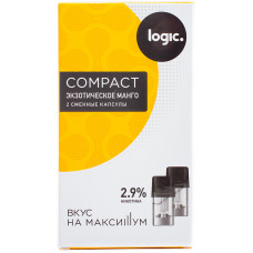 Logic Compact Pods Экзотическое манго 2.9% 1.6 мл JTI Картридж Капсулы 2 шт