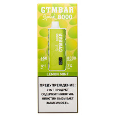 Вейп GTMBar Spark 8000 Lemon Mint Одноразовый GTM Bar