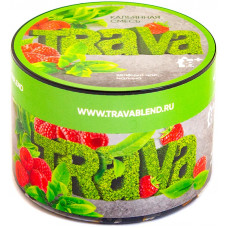 Смесь TRAVA 40г Зеленый чай Малина (кальянная без табака)