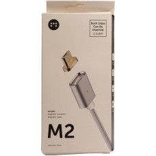 Зарядное устройство Магнит MicroUSB<-USB 5V серебро (магнитный кабель)