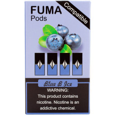 Картридж FUMA PODS Blue B Ice 4 шт 1 мл 60 мг (совмещается с JUUL)