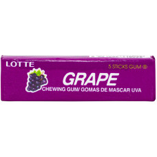 Жвачка Lotte Grape (5 пластинок) (Жевательная резинка)