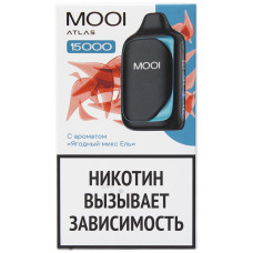 Вейп MOOI Atlas 15000 тяг Ягодный микс Ель 2% 11 мл 650 mAh Одноразовый